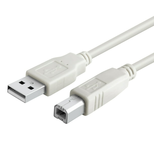 15FT USB 2.0 Printer Cable A Male to B Male Cable White